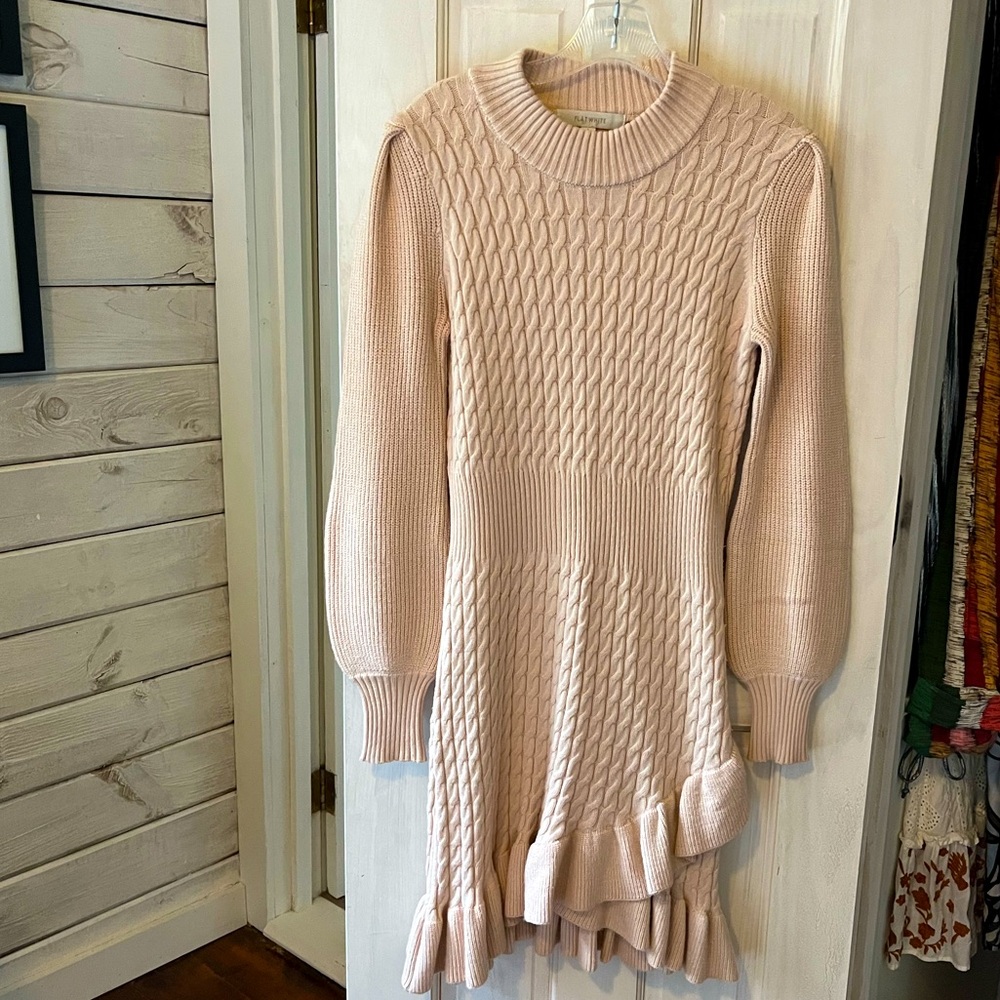 Anthropologie cable knit sweater dress